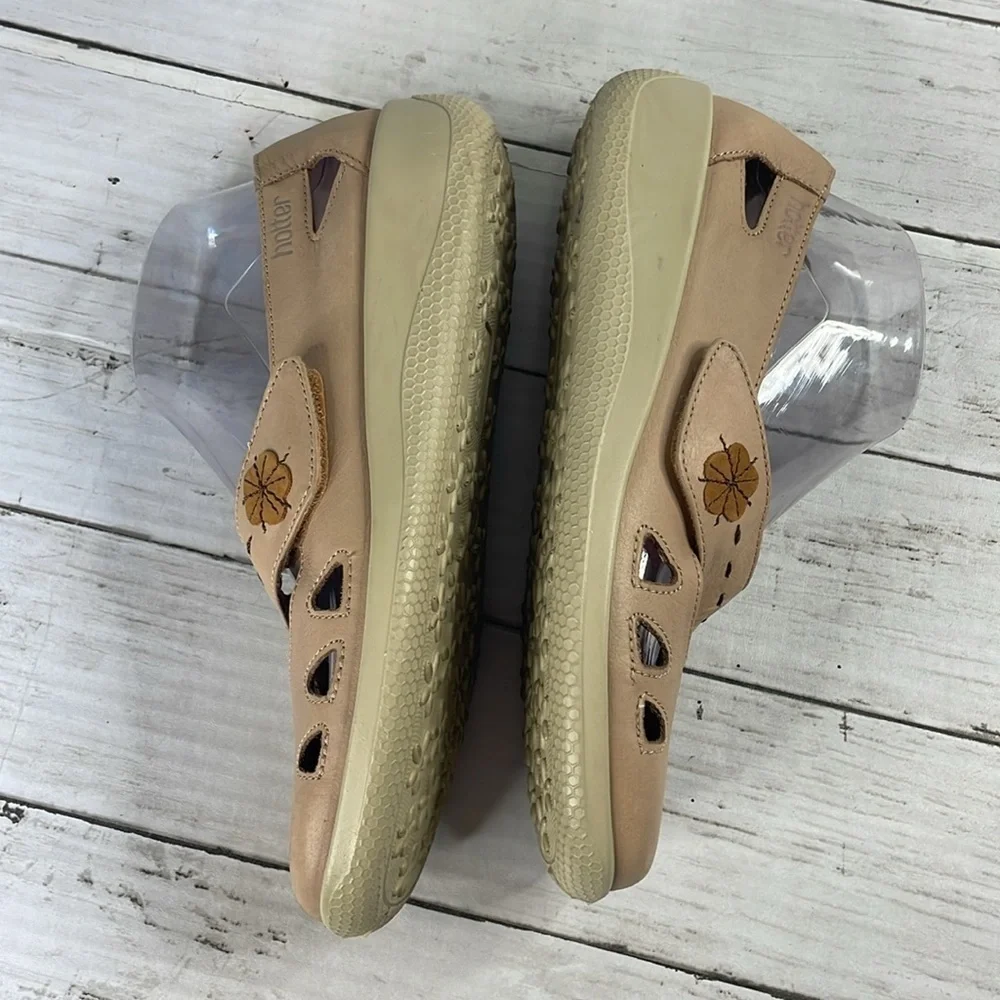 Hotter Made in England Bliss Mary Jane Tan Leather Comfort Shoes